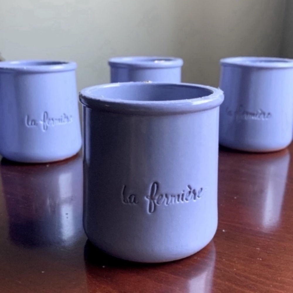 4 La Fermiere Glazed Terra Cotta Mini pots